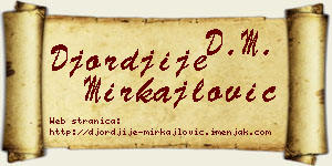 Đorđije Mirkajlović vizit kartica